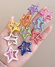Ortis Set Of 10 Star Designed Tic Tac Hair Clips - Multi Colour