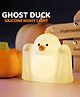 YAMAMA Ghost Duck Silicone Night Light, Squishy Silicone LED Night Lamp, Dimmable Timed Bedside Lamp, USB Rechargeable Ghost Duck Touch Light, Home Decor Lights With Timing Function - Multicolor