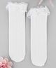 KIDLINGSS Pearl Embellished Frill Detailed Socks - White