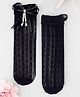 KIDLINGSS Pearls Embellished Bow Applique Detailed Socks - Black