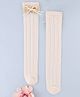 KIDLINGSS Heart & Bow Applique Detailed Socks - Beige