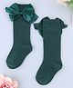 KIDLINGSS Bow Applique Detailed Socks - Green