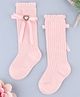 KIDLINGSS Bow & Heart Applique Detailed Socks - Light Pink