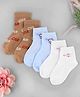 KIDLINGSS Cotton Knit Pack Of 3 Car Text & Fish Printed Socks - Multi Colour