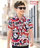 Pine Kids Marvel 100% Cotton Woven Half Sleeves Shirt With Avengers Graphics - Multicolour