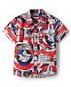 Pine Kids Marvel 100% Cotton Woven Half Sleeves Shirt With Avengers Graphics - Multicolour