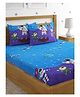 FILYMORE Kids Double bedsheet Space and Astronaut theme 240 TC Microfiber Soft Cartoon king size bedcover for Kids Room (90x90 Inches)(skyblue and Grey )