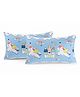FILYMORE Cute Star unicorn Pillow Covers Pair of 2 Covers for Kids' Room, Girls, Boys | 240 TC Microfiber Soft & Skin Friendly Pillow Cases | Size (17 x 27 inch (Skyblue and White).
