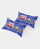 FILYMORE Pillow Covers Pair of 2 Covers for Kids' Room, super car theme Girls, Boys | 240 TC Microfiber Soft & Skin Friendly Pillow Cases | Size (17 x 27 inch (Blue red and white).