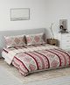 DDecor 100% Cotton Primary Collection 145TC King Bedsheet, Quilt  with 2 Pillow Covers -  Red