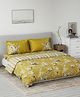 DDecor 100% Cotton Primary Collection 145TC King Bedsheet, Quilt  with 2 Pillow Covers -  Yellow