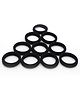 Milyra Set Of 10 Solid Rubber Bands - Black