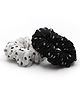 Milyra Set Of 2 Polka Dots Printed Scrunchies - Black & White