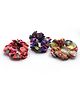 Milyra Set Of 3 Floral Printed Scrunchies - Multi Colour