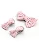 Milyra Set Of 2 Polka Dots Printed Alligator Hair Clips - Pink