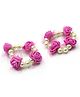 Milyra Set Of 2 Flower & Pearl Applique Detailed Bracelets - Pink