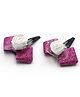 Milyra Floral & Bow Applique Detailed Hair Clips - Pink