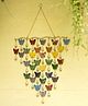 DULI Metal Wall Hanging Windchime with Multicolored Hanging Butterflies (33x16inch)