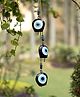 DULI Metal Hanging Decorative Evil Eye Bell Wind Chime for Home Entrance 28 Inch, for Home Decoration