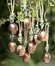 DULI Pack of 10 Copper color Metal Bells with Rope Handle for Wall Decoration Balcony and Garden Feng Shui Wall Hangings Festive Decoration Bells