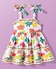 Babyoye Cotton Woven One Piece Dresses/Frocks All Over Print Straps White 9-12 Months