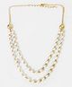 Lime By Manika Pearl Embellished Necklace - Golden & Off White