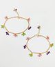 Lime By Manika Beads Embelished Anklets - Green Purple & Pink