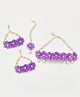 Lime By Manika Floral & Beads Detailed Jewellery Combo Set - Mauve