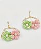 Lime By Manika Set Of 2 Floral Applique Detailed & Pearl Embellished Bracelets - Light Pink & Light Green