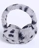 M'andy Woollen Knit Leopard Spots Designed Ear Muffs - Grey