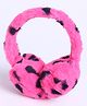 M'andy Woollen Knit Leopard Spots Designed Ear Muffs - Magenta