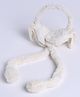 M'andy Woollen Knit Ear Detailed Ear Muffs - White
