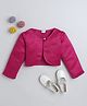 The Magic Wand Three Fourth Sleeves Dream Text Brooch Detailed Bolero Shrug - Fuchsia