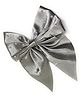 SKD Satin Pearl Embellished Bow Applique Detailed Alligator Hair Clip - Grey