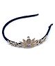 SKD Stone Embellished Tiara Applique Detailed Hair Band - Grey