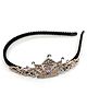 SKD Stone Embellished Tiara Applique Detailed Hair Band - Grey