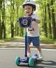 StarAndDaisy X NASA Kick Scooter for Kids 3+ Years, Foldable Skate Scooter for Children Boys & Girls with Multi-Level Height Adjustment, LED Wheels & Brakes -Blue