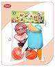 Aditi Toys Plastic Fruits Cutting Set of 7 Pieces with Bag for kids Above 3+ Age includdes Knife and Cutting board - Multicolor