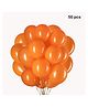 Balloon Junction Metallic Balloons Pack of 50 - Orange