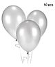 Balloon Junction Metallic Balloons Pack of 50 - Silver