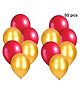 Balloon Junction Metallic Balloons Red Golden - 50 Pieces
