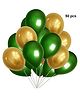 Balloon Junction Metallic Balloons Pack of 50 - Gold & Green