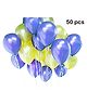 Balloon Junction Metallic Balloons Pack of 50 - Blue & Golden