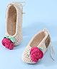 Funkrafts Fruit Applique Detailed Booties - Beige & Pink