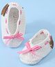 Funkrafts Snowflake Applique Detailed Booties - White & Pink
