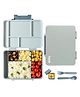 Basil Bento Binge 5-Compartment Lunch Box for Kids 1330 ml  Grey