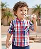 Babyoye 100% Cotton Woven Full Sleeves Mandarin Collar Checks Shirt - Multicolour