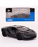 Jukku Resembling Lamborghini Aventador Diecast Car, Pullback, Openable Doors & Bonnet 1:36 Scale - Black