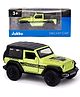 Jukku Resembling Wrangler Diecast Jeep, Pullback, Openable Doors & Bonnet - Green