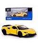 Jukku Resembling Ferrari SF90 Diecast Car -  Pullback -  Openable Doors & Back Bonnet | 1:36 Scale - Yellow